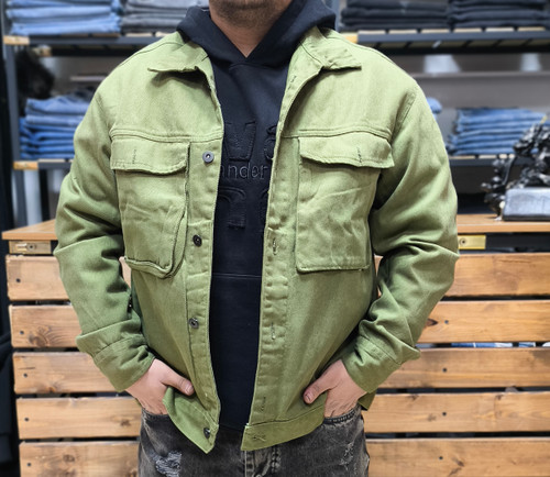 کت کتان سبز ارتشی