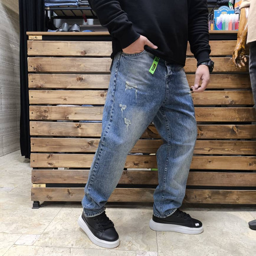 شلوار بگ آبی